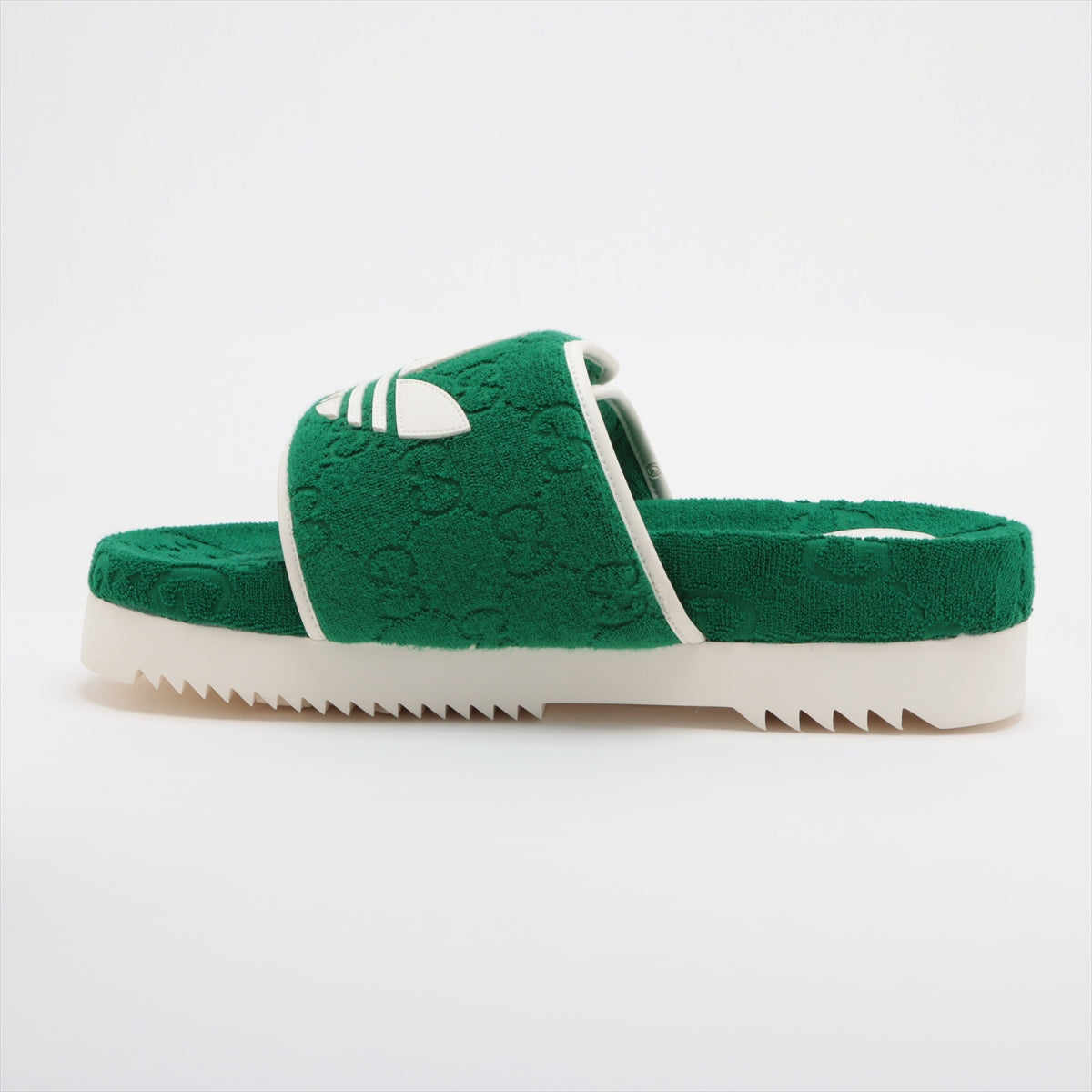 Gucci x adidas Cotton & leather Sandals Unknown size Men's Green