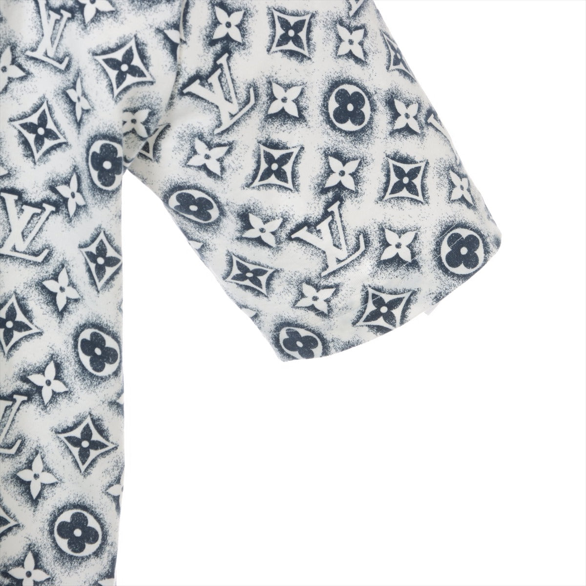 Louis Vuitton 24SS Cotton T-shirt XXL Men's White x navy  RM241MM Monogram