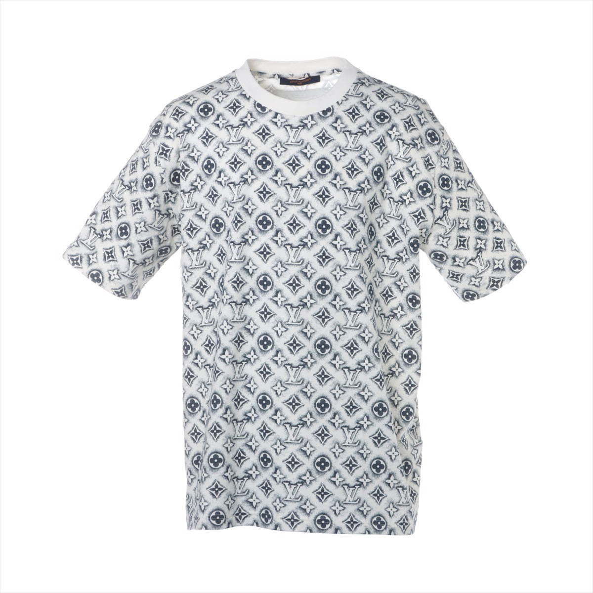 Louis Vuitton 24SS Cotton T-shirt XXL Men's White x navy  RM241MM Monogram