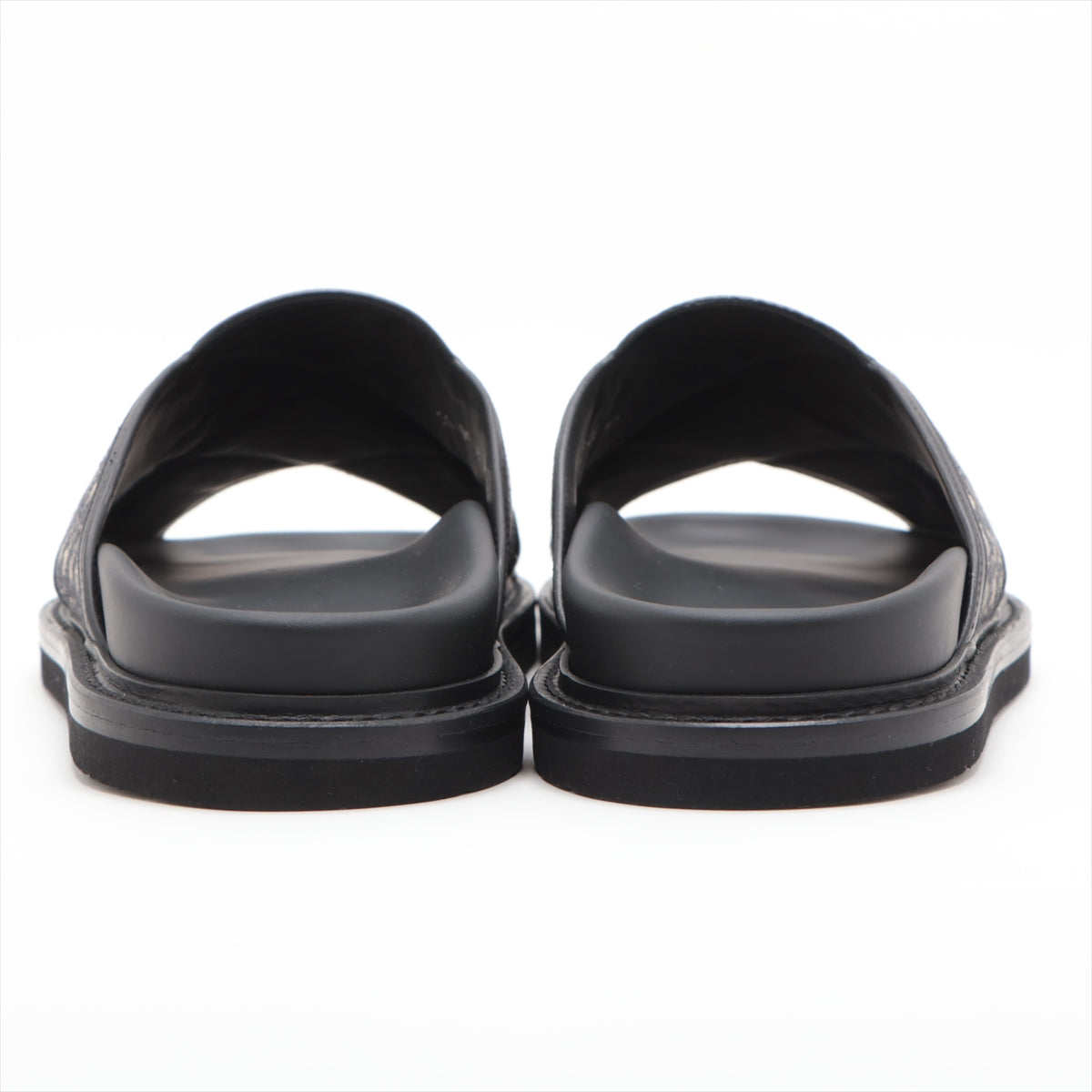 DIOR Oblique Canvas & leather Sandals 41 Men's Beige x black LS0122 Aqua