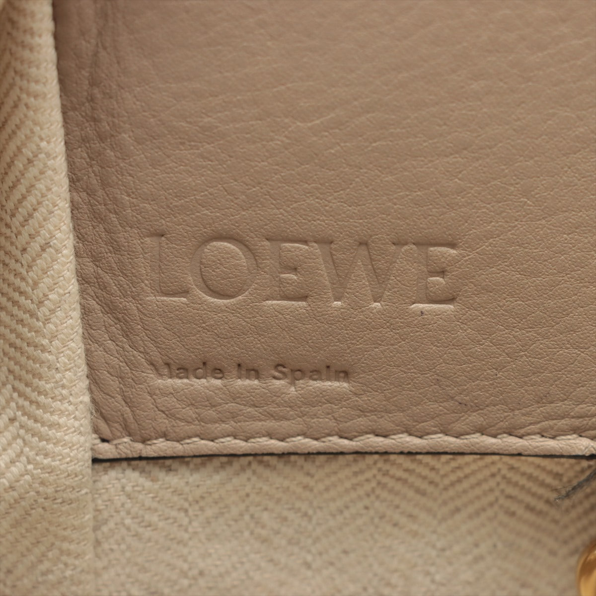 Loewe Hammock small Leather 2way shoulder bag Greige