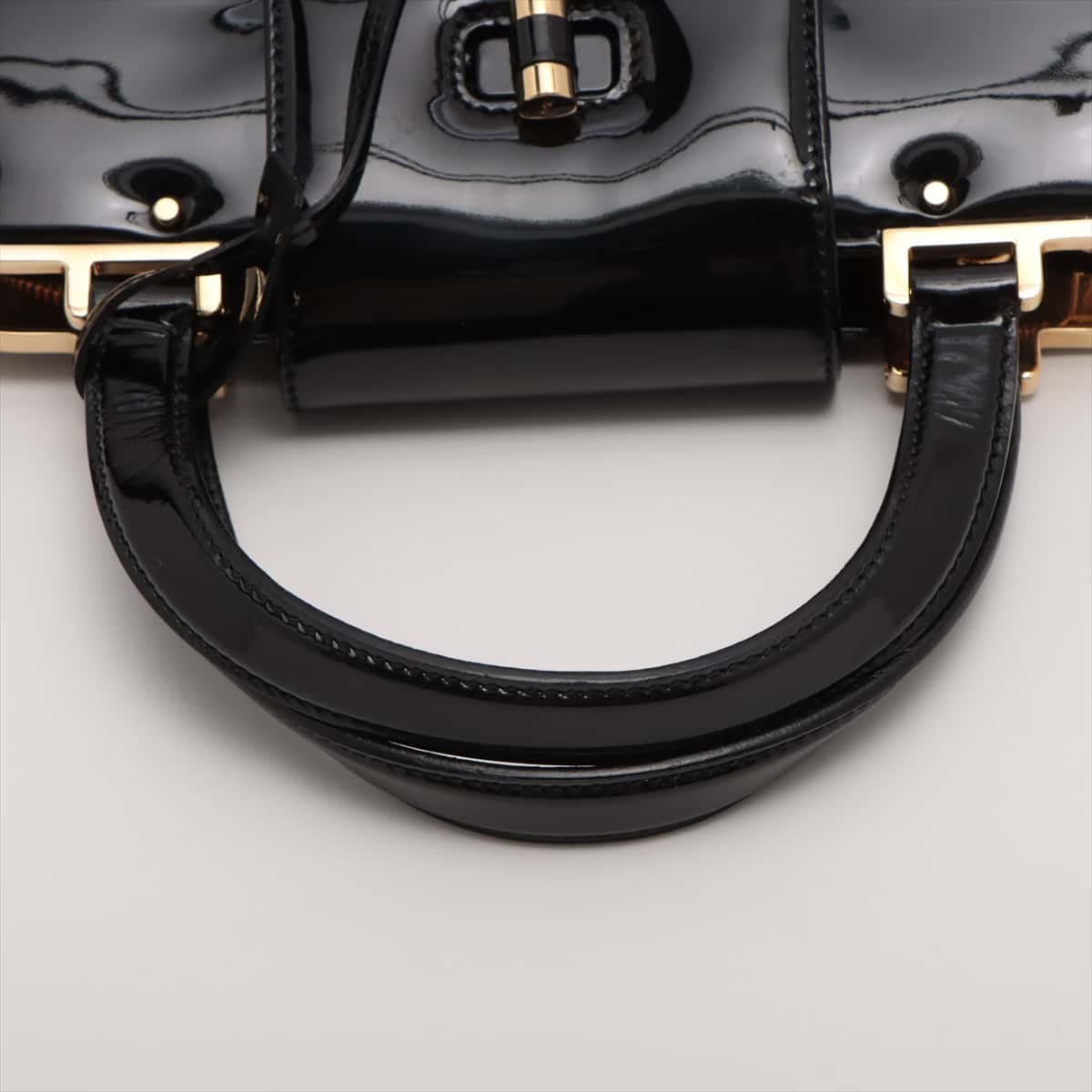 Saint Laurent Paris Patent leather Hand bag Black 181024