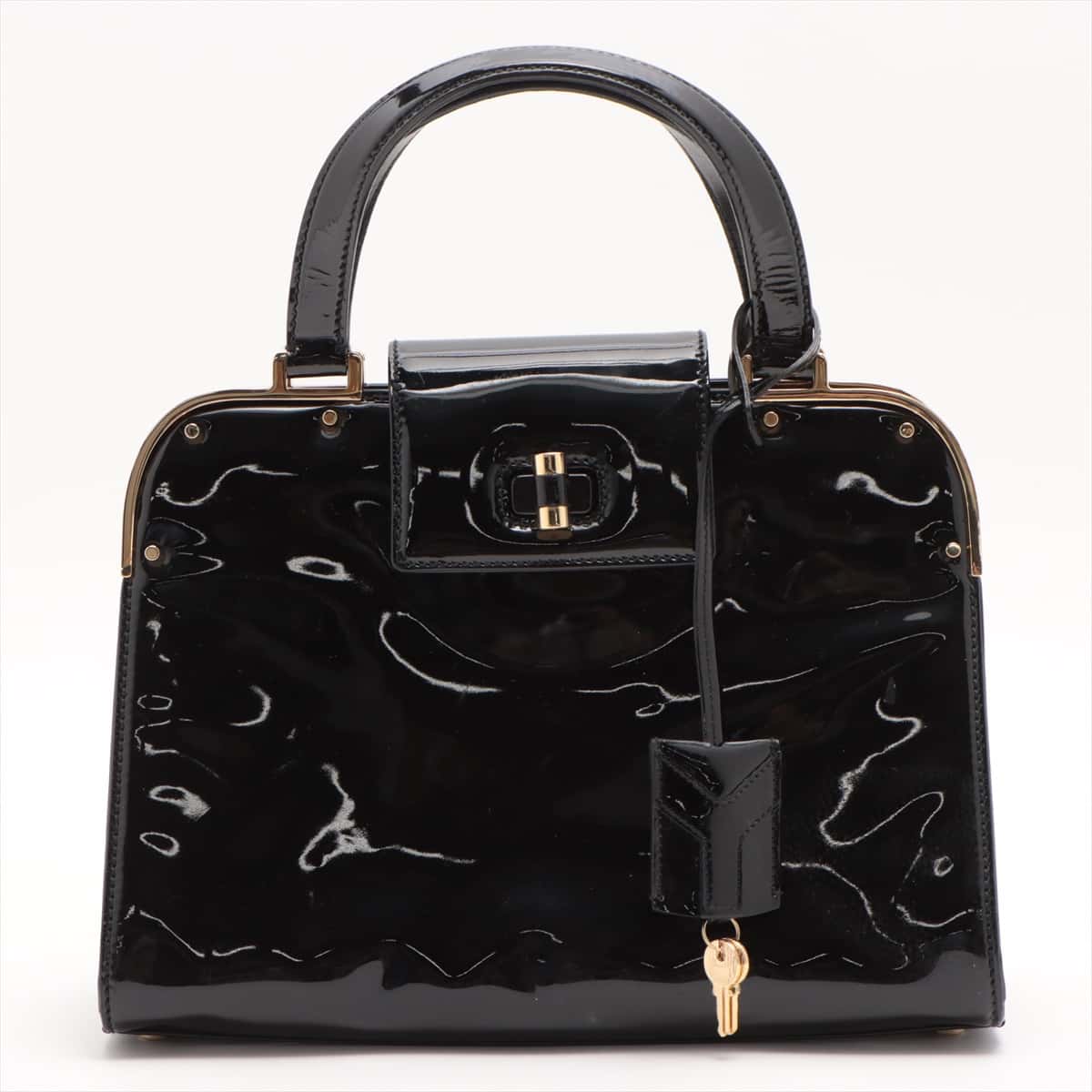 Saint Laurent Paris Patent leather Hand bag Black 181024
