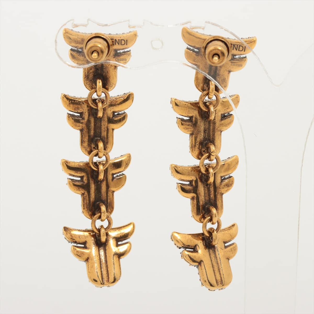 Fendi Piercing jewelry (for both ears) GP×inestone Gold