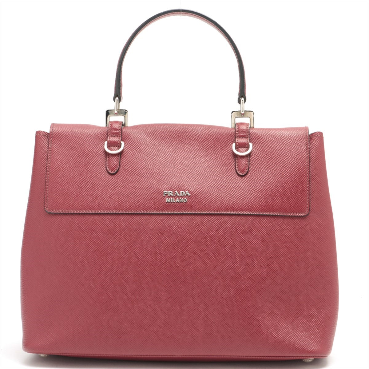 Prada Saffiano Cuir Hand bag Red BN2789