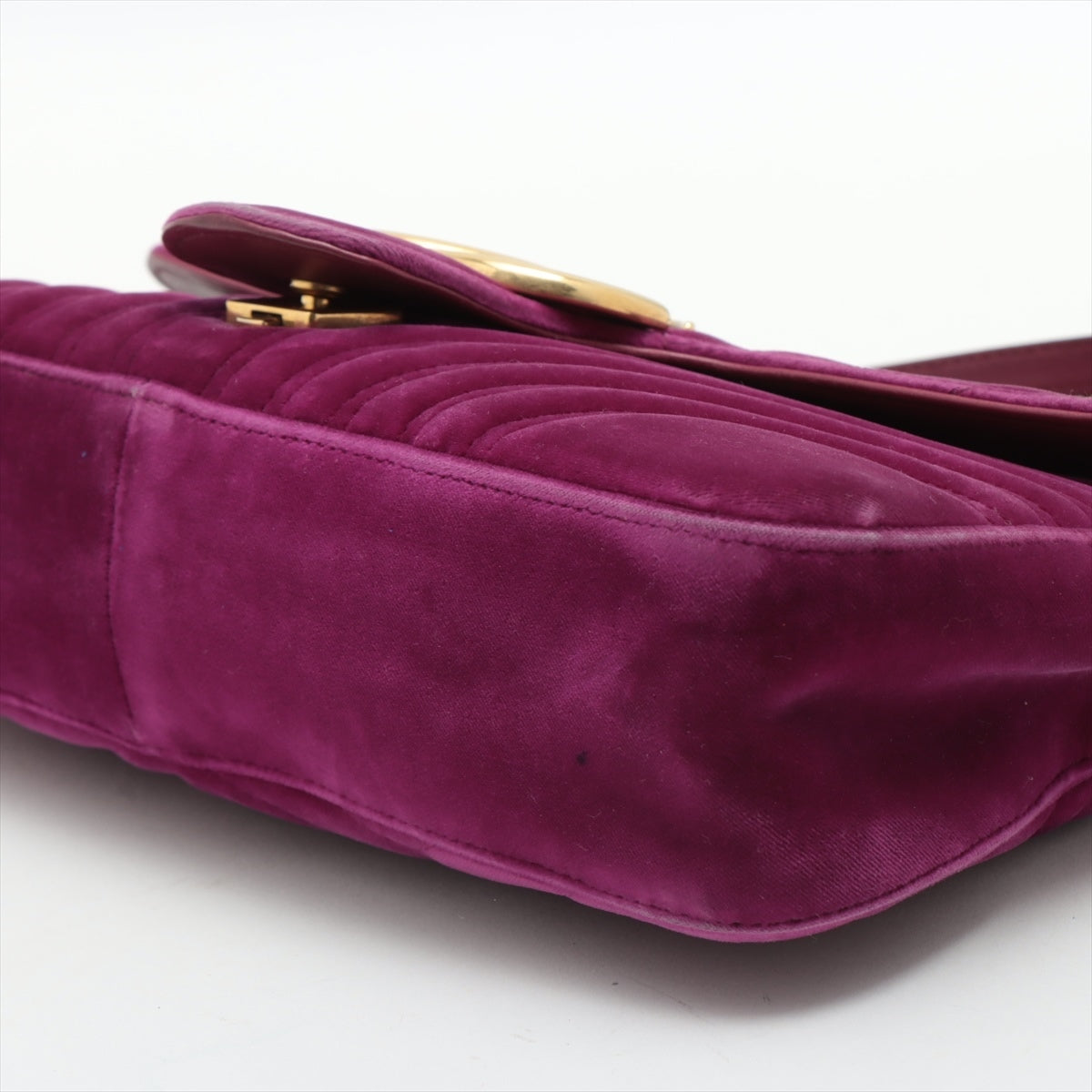 Gucci GG Marmont Velour Chain shoulder bag Purple 443496   Strengthens odor