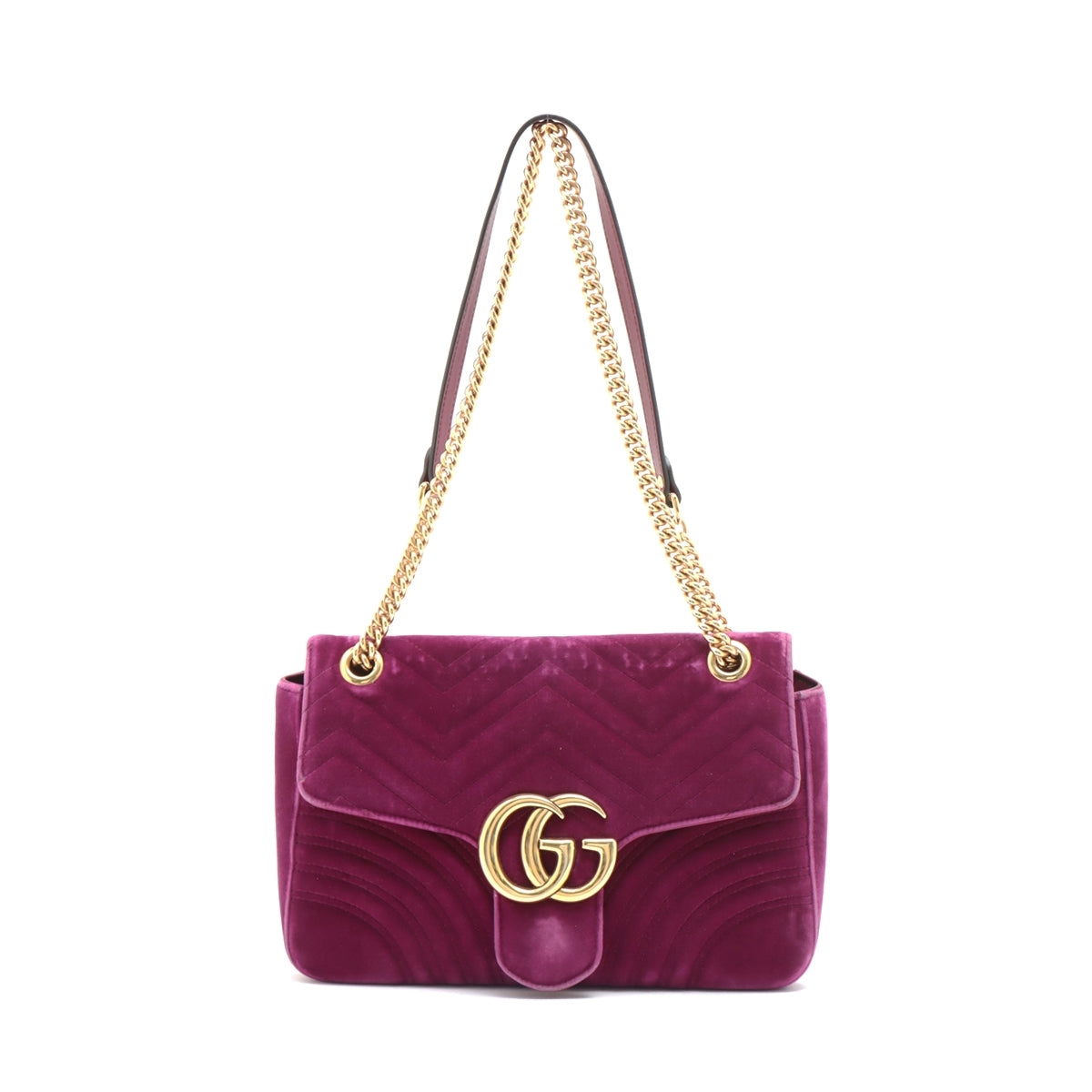 Gucci GG Marmont Velour Chain shoulder bag Purple 443496   Strengthens odor