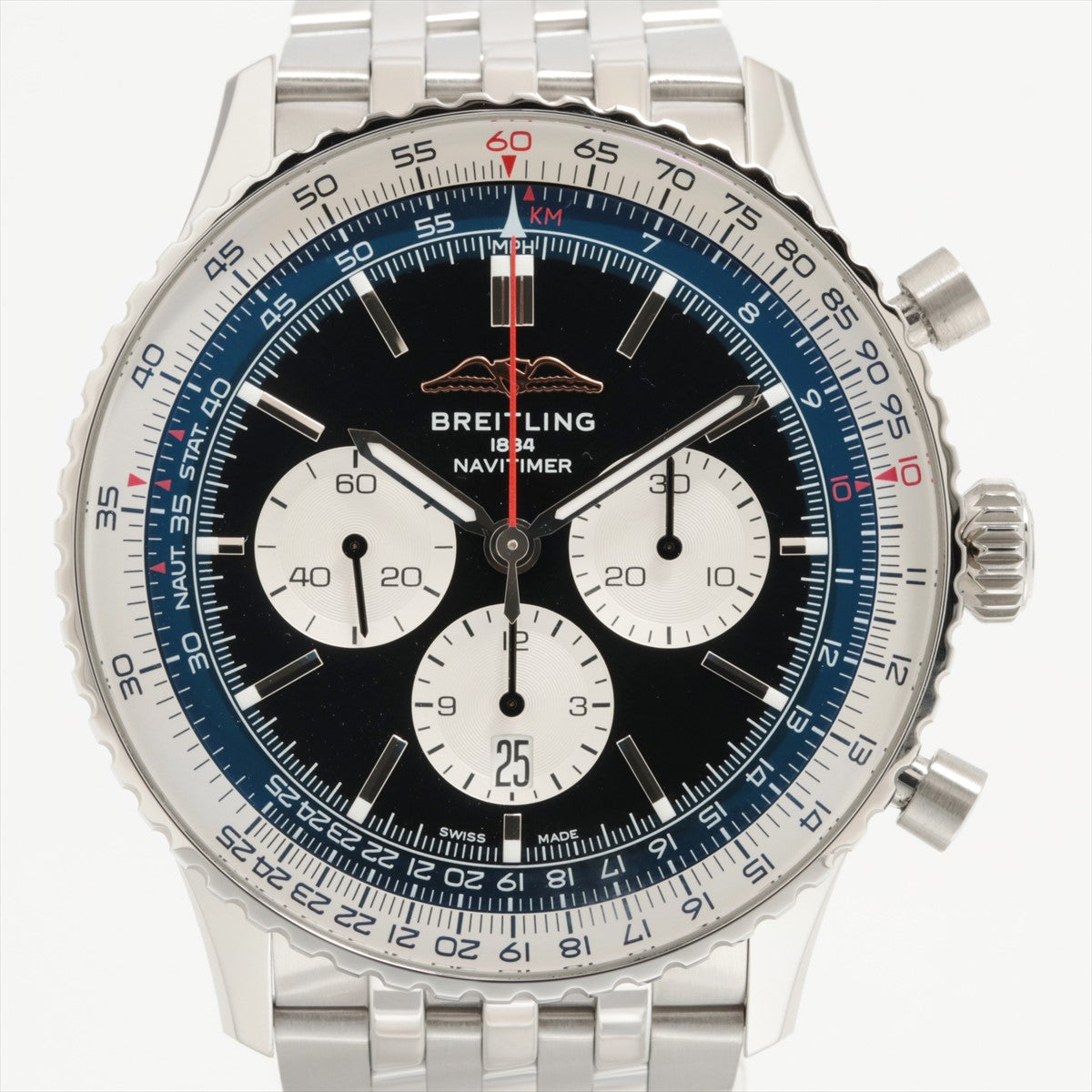 Breitling Navitimer B01 Chronograph AB0137 SS AT Black-Face Extra-Link 5