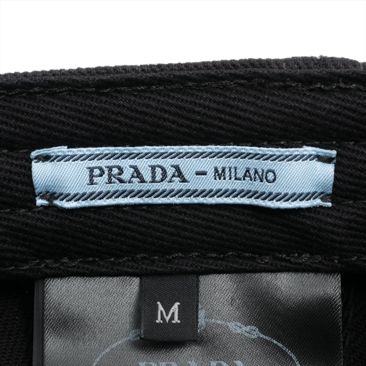 Prada Logo Cap canvass Black