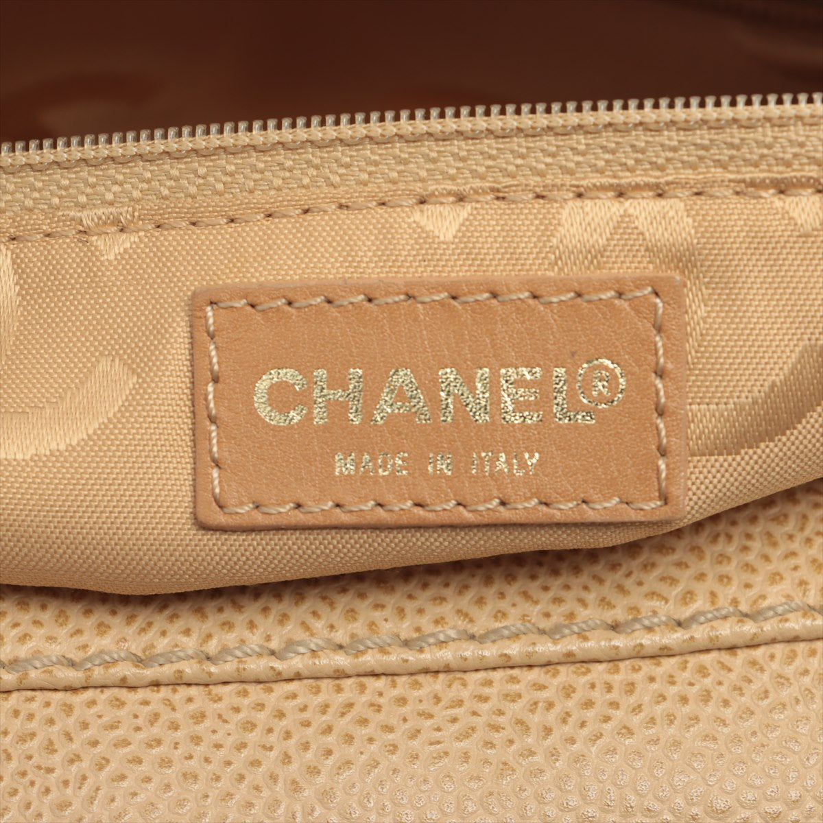 Chanel Coco Mark Caviarskin One shoulder bag Beige Gold Metal fittings 7XXXXXX