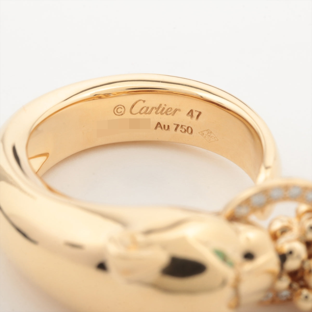 Cartier Panthère Doo Cartier diamond Tsavorite Onyx rings 750(YG) 13.9g 47