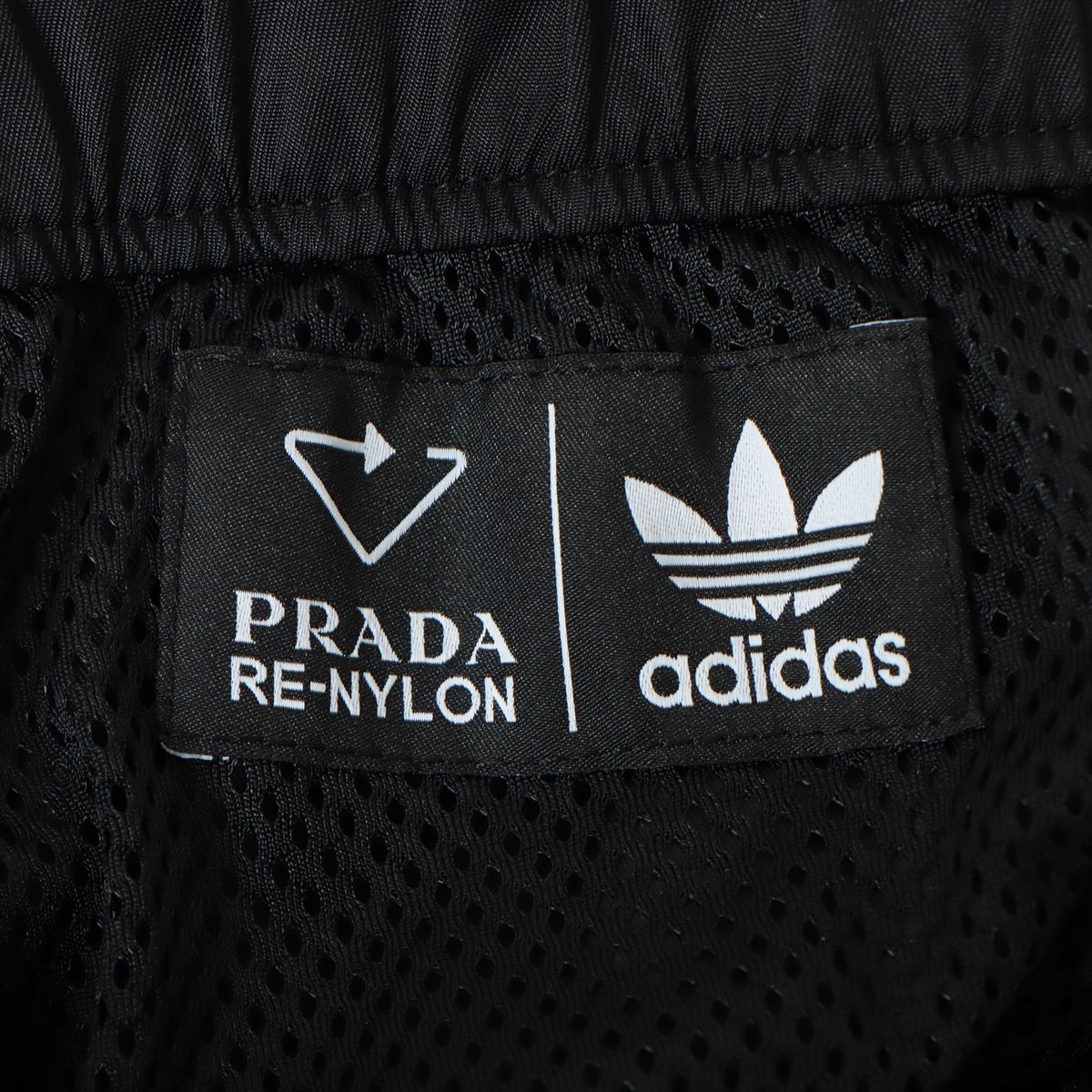 Prada x Adidas 21AW Nylon Track pants M Men's Black  Re-Nylon triangle plate logo