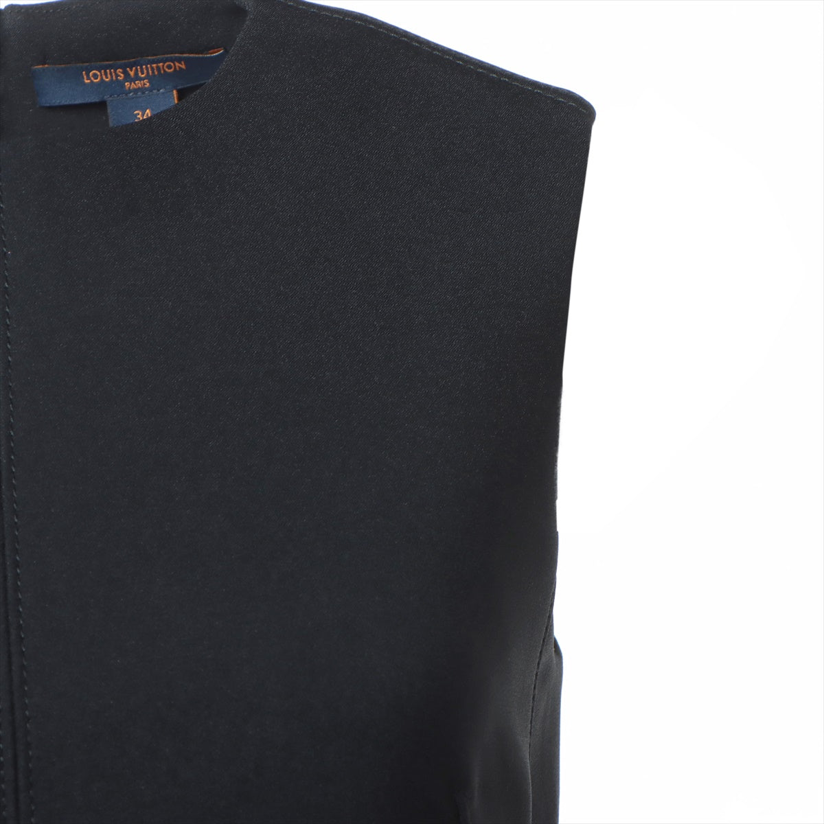 Louis Vuitton Nylon x polyurethane Sleeveless dress 34 Ladies' Black  leather grommet belt
