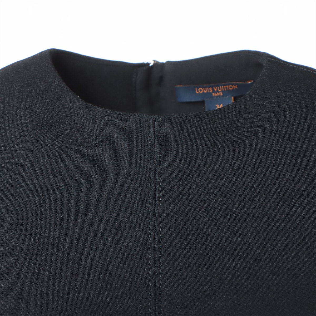 Louis Vuitton Nylon x polyurethane Sleeveless dress 34 Ladies' Black  leather grommet belt
