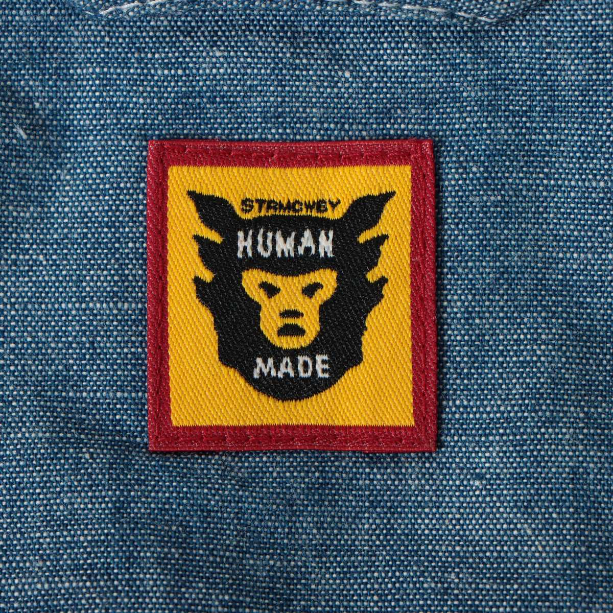 human-made Cotton & rayon Denim shirt L Men's Blue