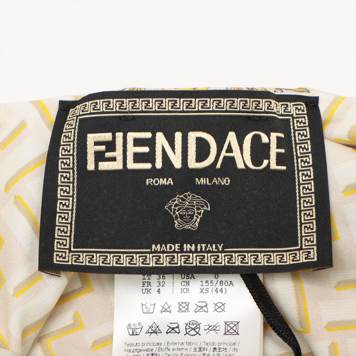 Fendi x Versace ZUCCa 22 years Nylon x polyurethane Swimwear 36 Gold