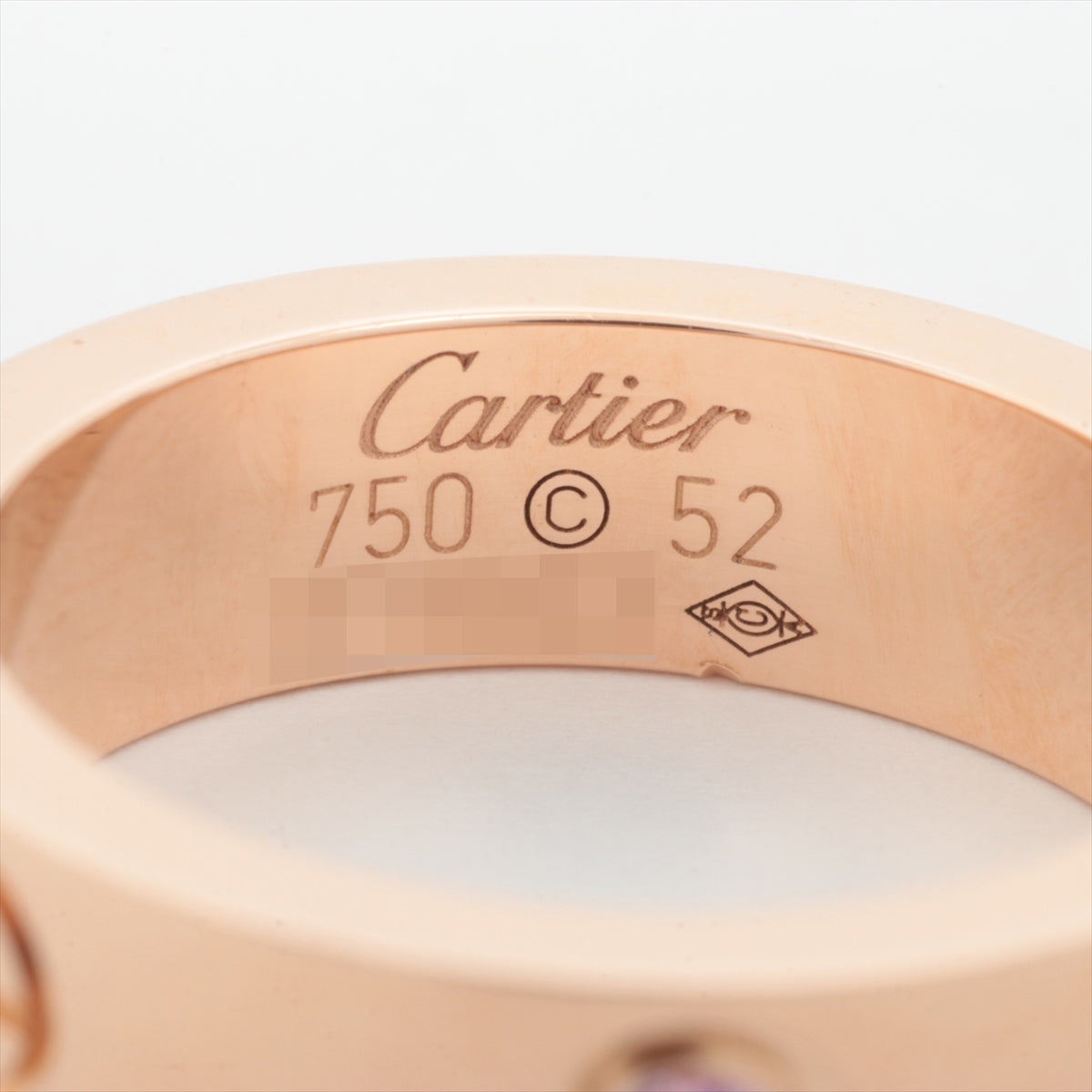 Cartier Love 1P Pink sapphire rings 750(PG) 9.4g 52
