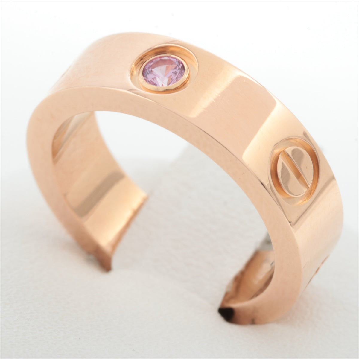 Cartier Love 1P Pink sapphire rings 750(PG) 9.4g 52