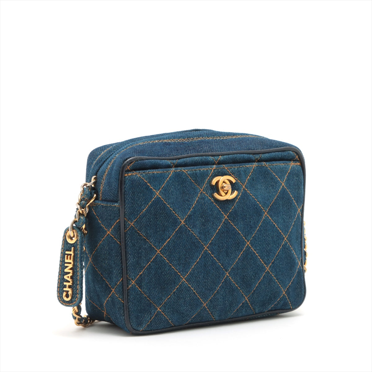 Chanel Matelasse Denim Chain shoulder bag Blue indigo Gold Metal fittings 4XXXXXX