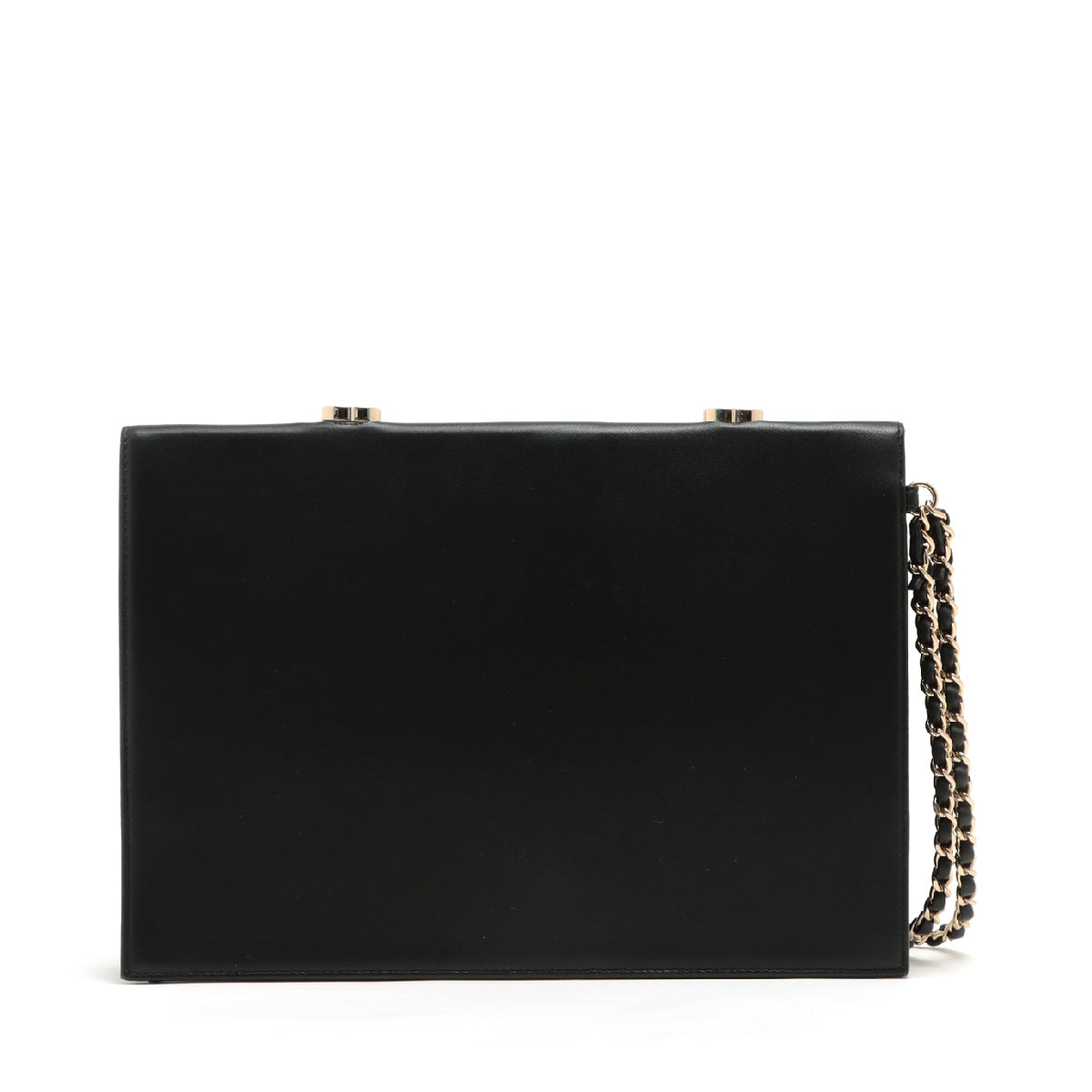 Chanel Coco Mark Lambskin Clutch bag Gamaguchi Black × White Gold Metal fittings 31st