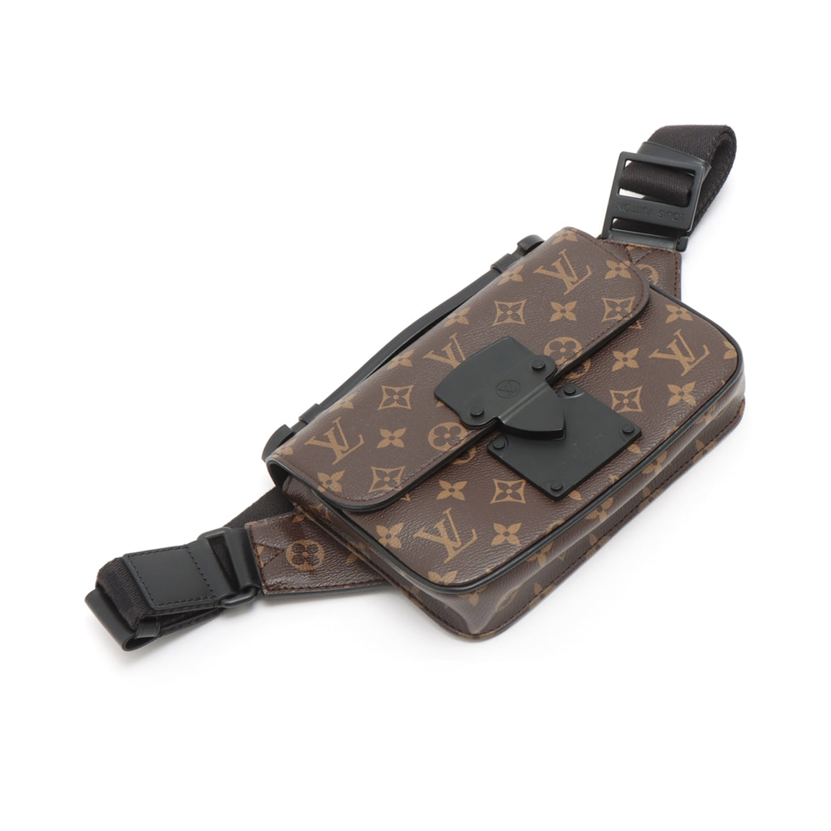 Louis Vuitton Monogram Macassar S lock sling bag M45807