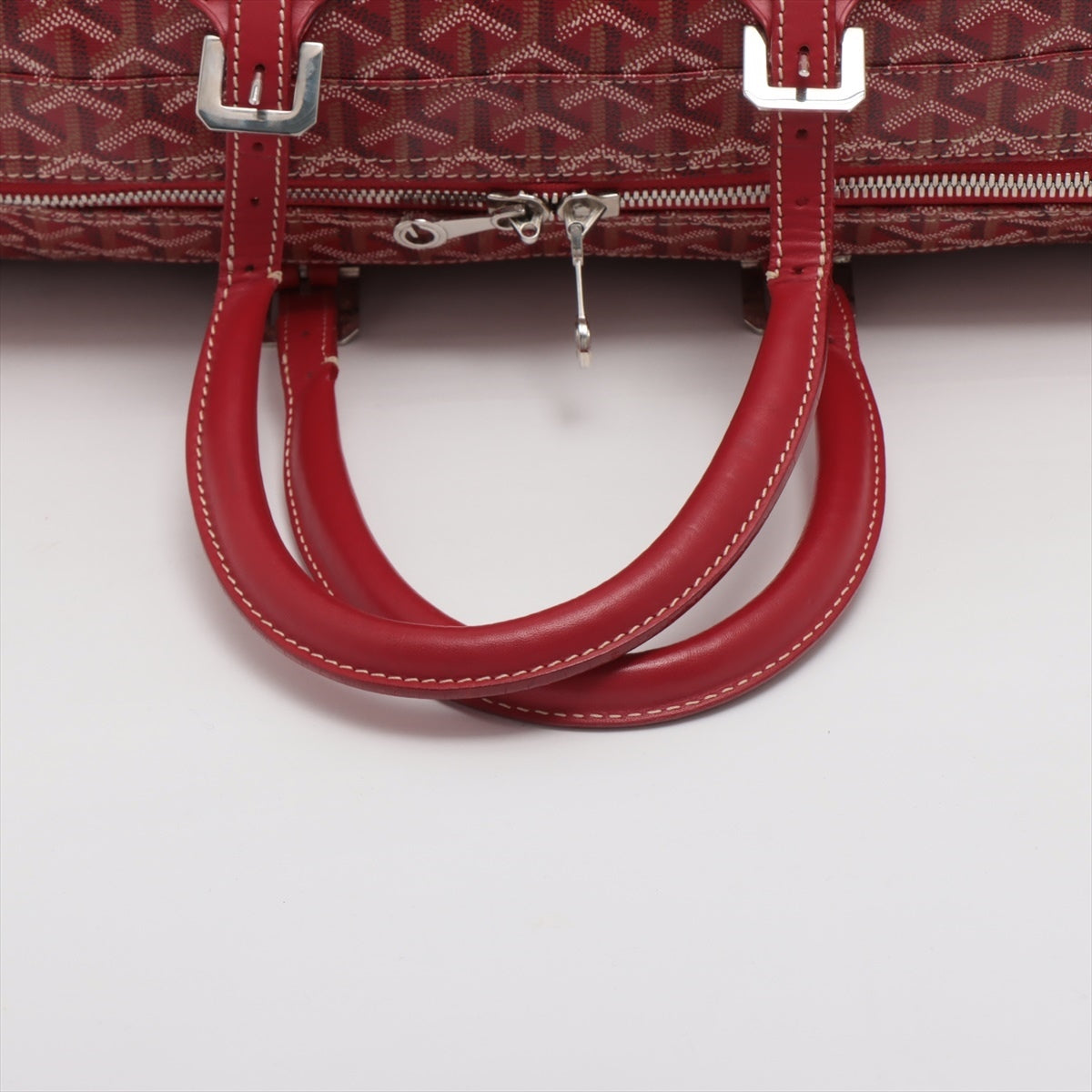 Goyard Croijour 50 PVC & leather Boston bag Red