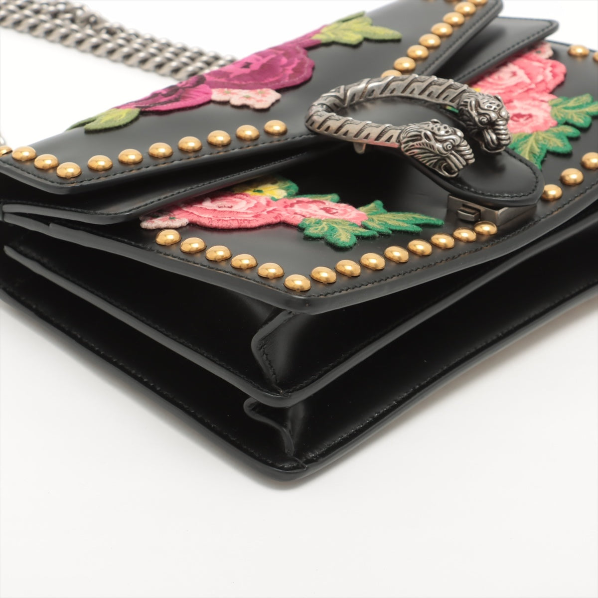 Gucci Duonyssos leather x studs Chain shoulder bag Multicolor 400249