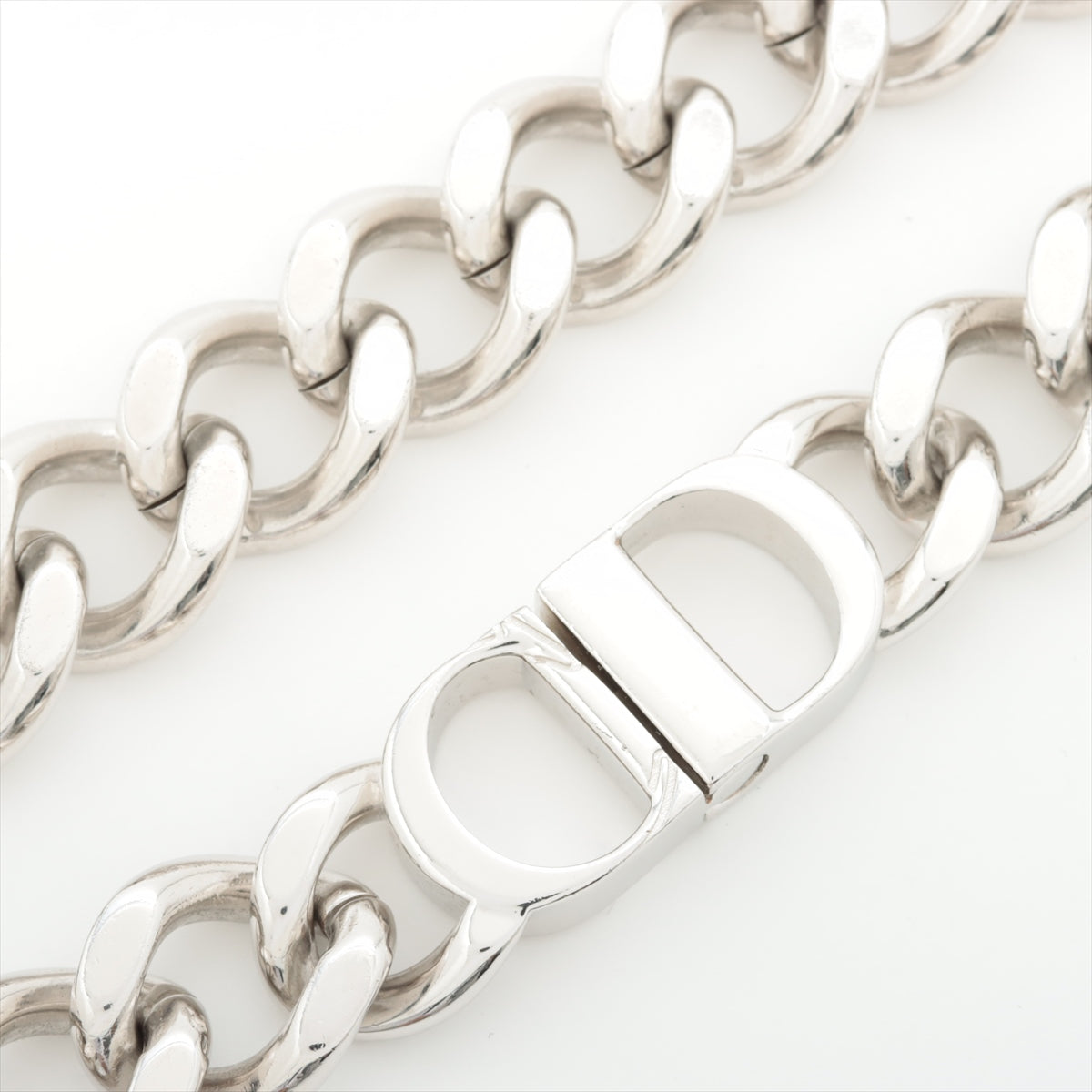 DIOR CD ICON chain link Necklace metal Silver