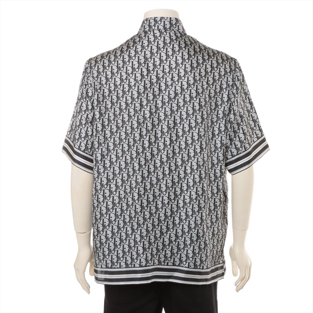 DIOR Oblique Silk Shirt 39 Men's Grey  193C545A4751 px