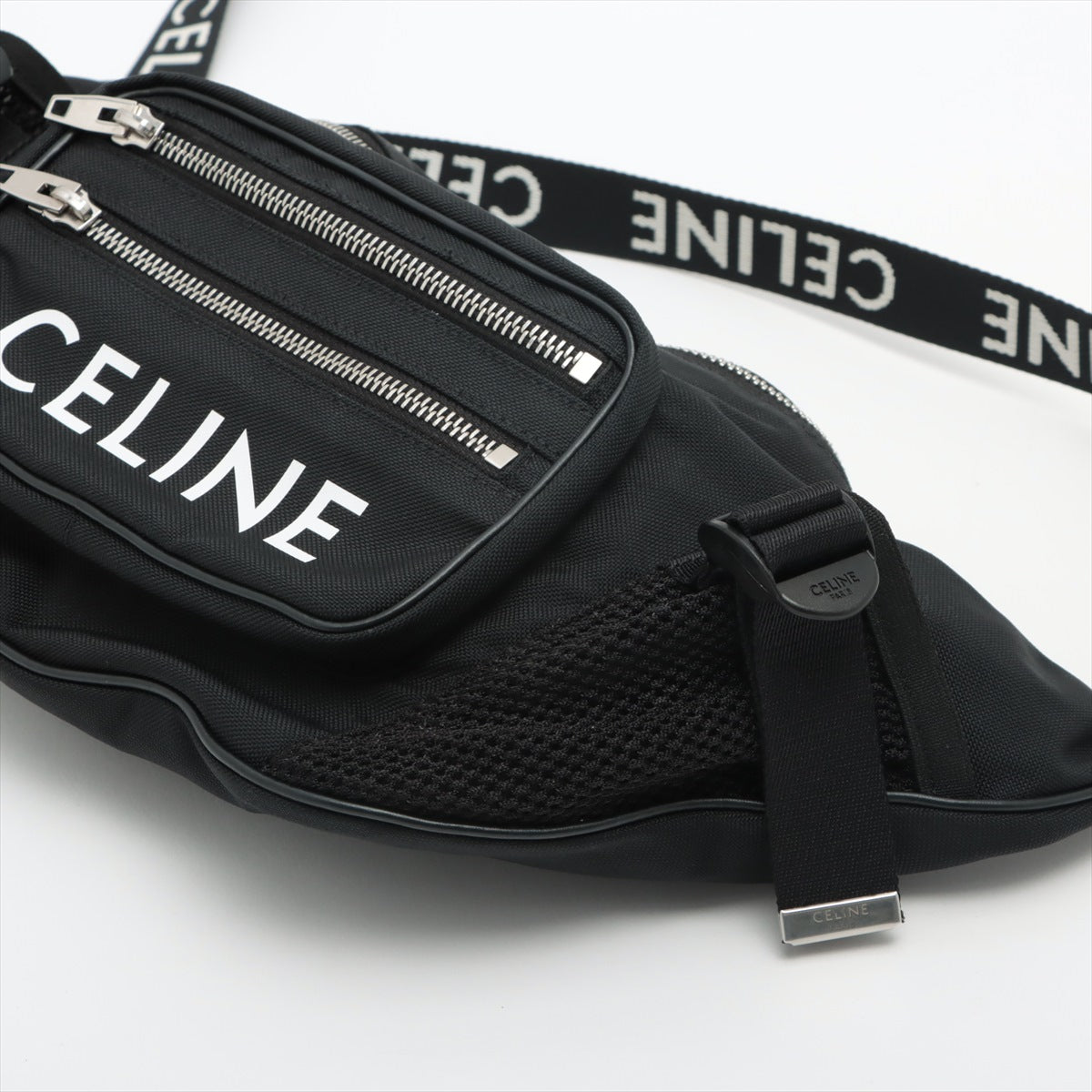 CELINE Logo Nylon Sling backpack Black