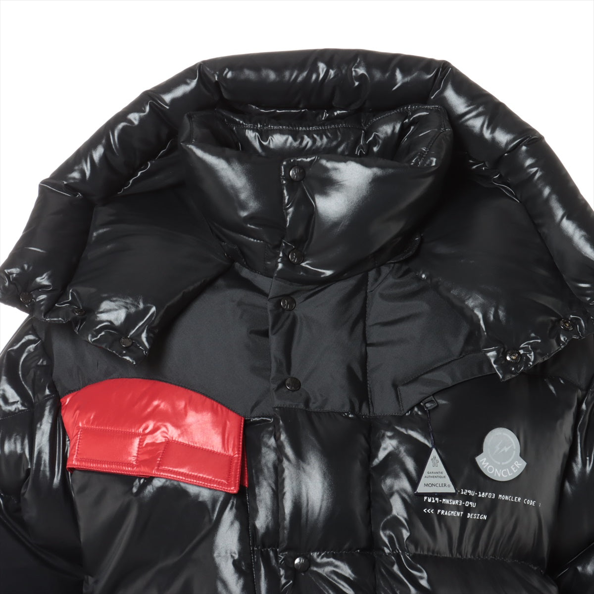 Moncler Genius Fragment NIEUPORT 19-year Nylon Down jacket 2 Men's Black  Detachable hood