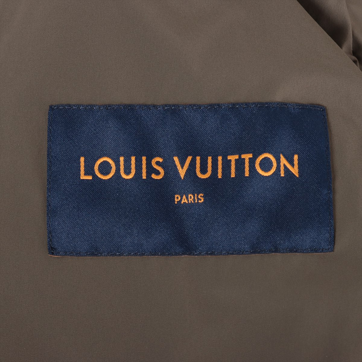 Louis Vuitton Nylon Insulated jacket 48 Men's Khaki  LVSE flower quilted hoodie jacket 1AAU90 RM231Q Accessory (transparent tag) missing
