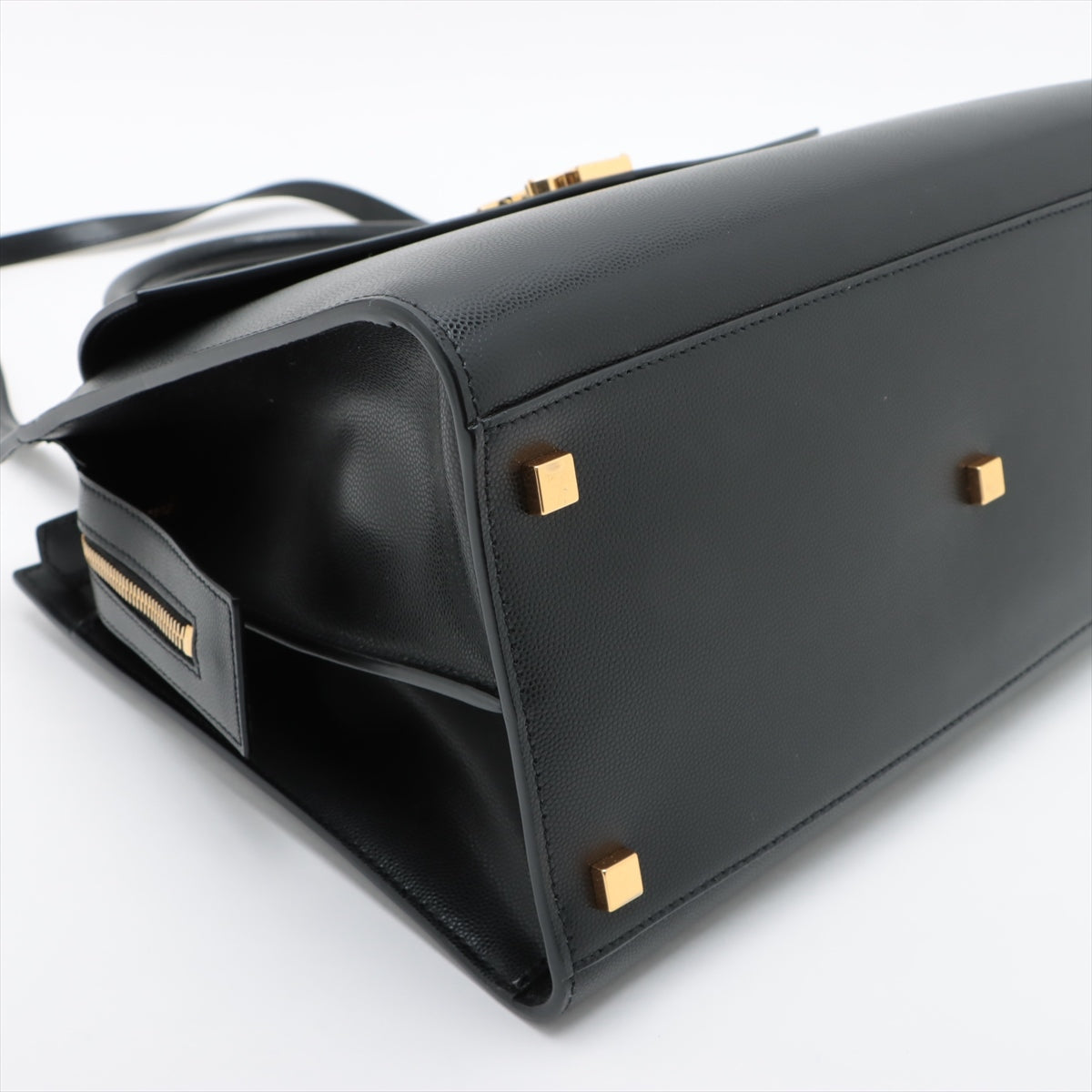 Saint Laurent Paris Uptown Leather 2way handbag Black 634747