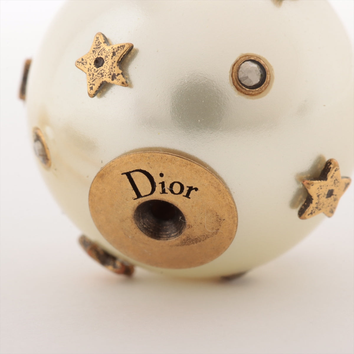 Christian Dior Tribal Piercing jewelry (for both ears) GP x rhinestone x imitation pearl Gold