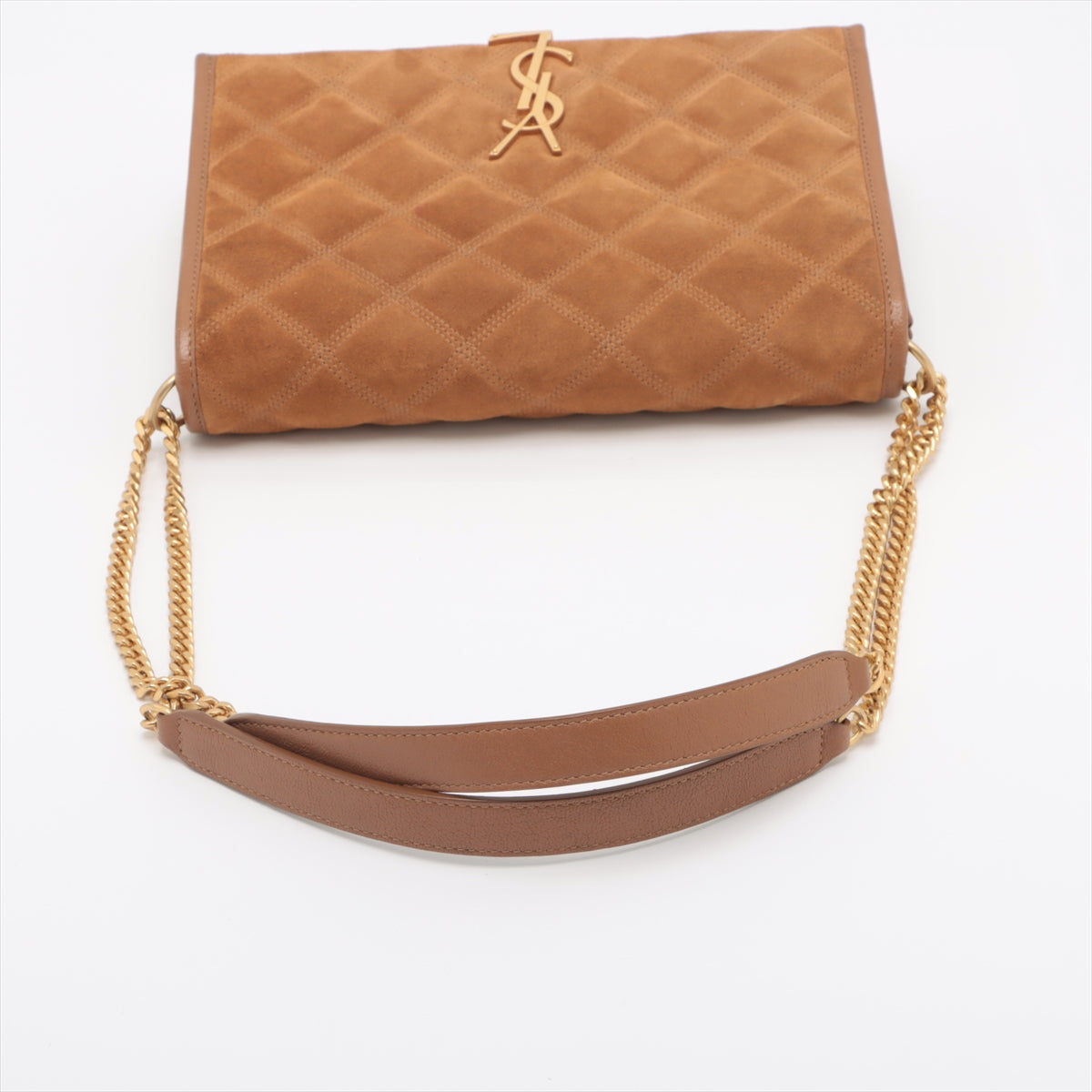 Saint Laurent Paris Leather & suede Chain shoulder bag Brown 629246