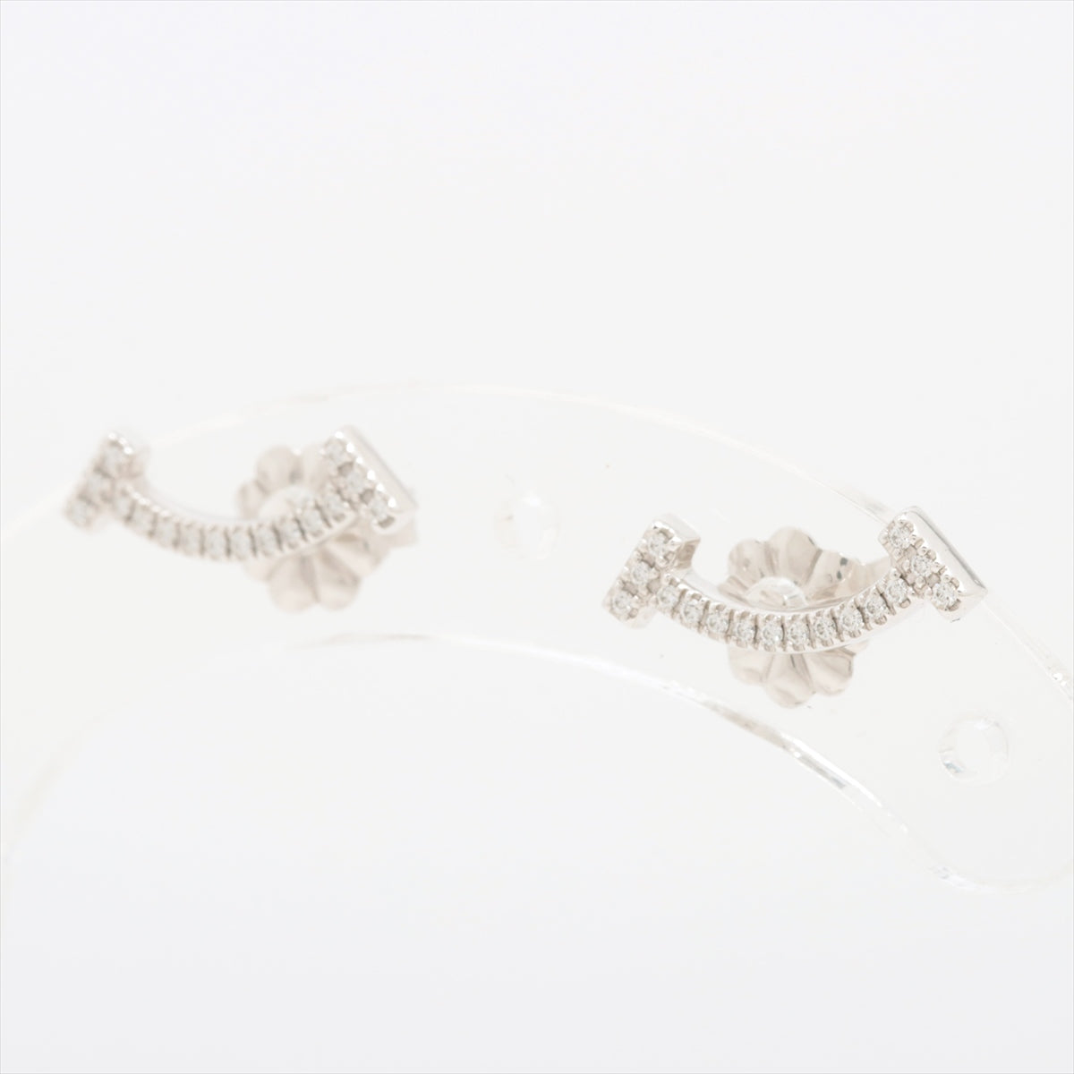 Tiffany T Smile diamond Piercing jewelry 750(WG) 1.7g Bullion scuffs