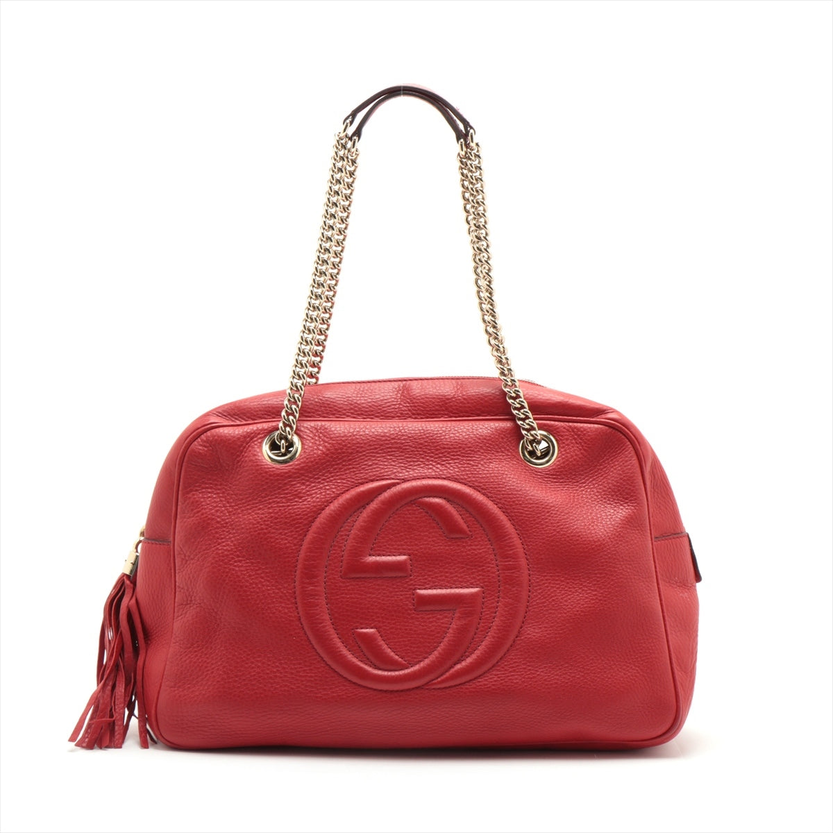 Gucci Soho Leather Chain shoulder bag Red 353126