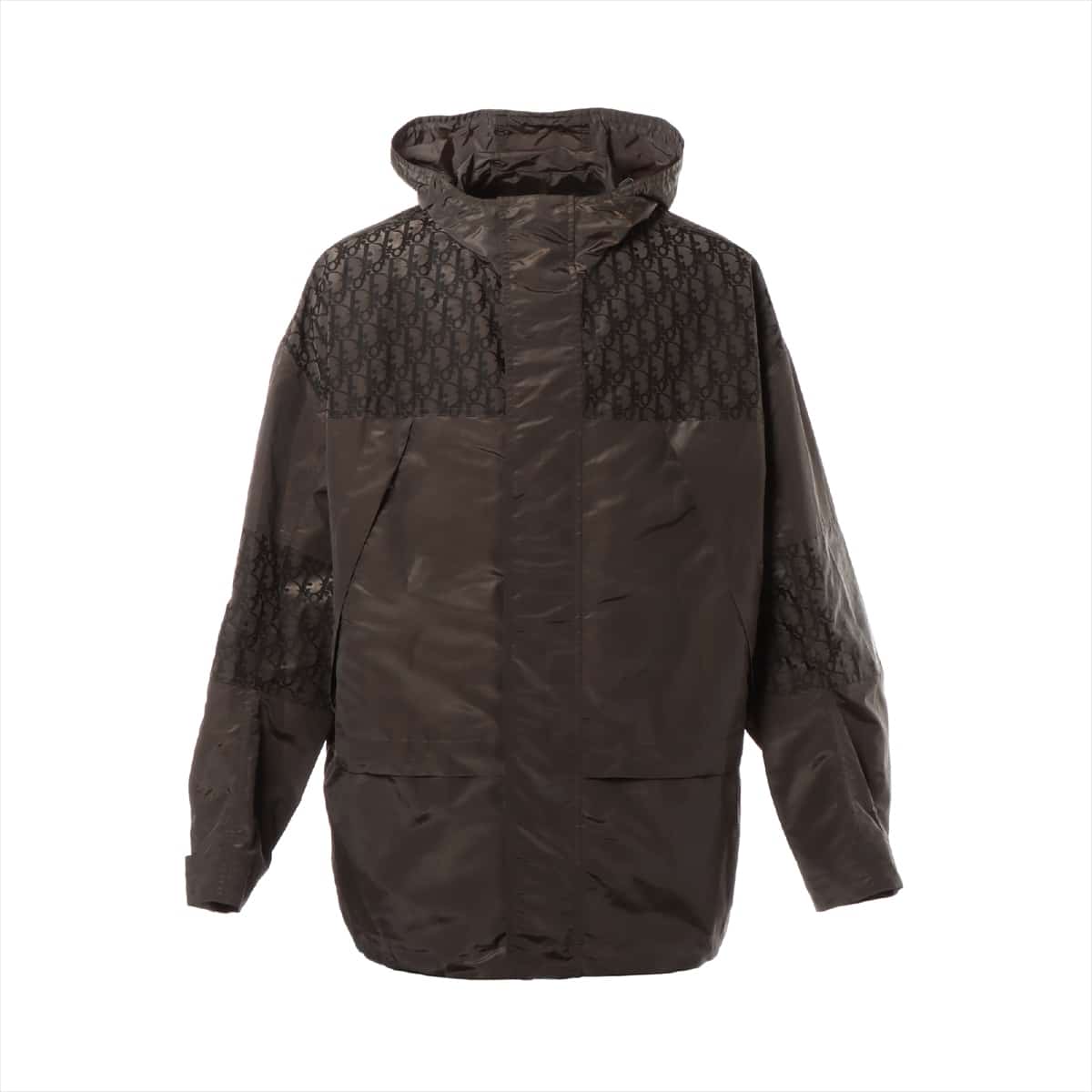 DIOR Oblique 21AW Polyester & nylon Blouson 50 Men's Khaki  hooded hoodie Jacket 193C401A5149