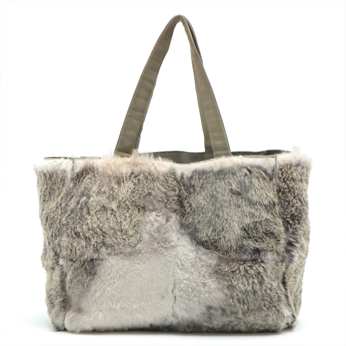Chanel Coco Mark Fur Tote bag Beige Silver Metal fittings 6XXXXXX
