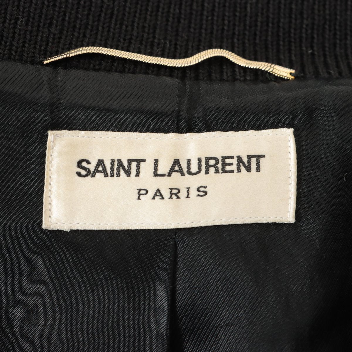 Saint Laurent Paris Teddy 14 years Wool & nylon Stadium jumper 36 Ladies' Black  333738