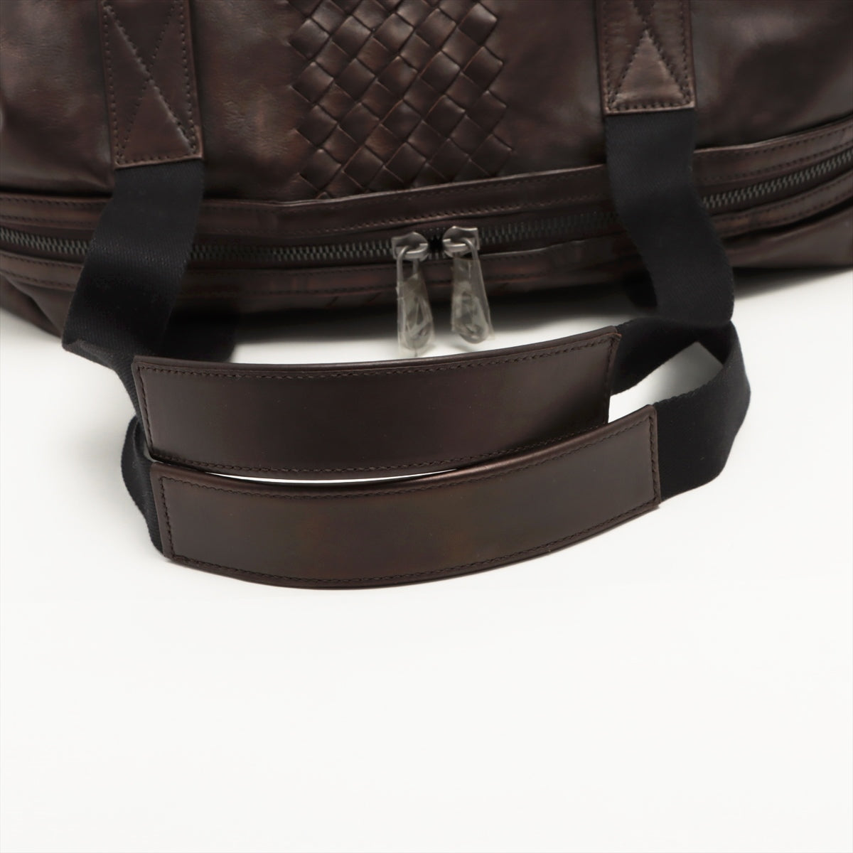 Bottega Veneta Intrecciato Leather Boston bag bronze 234521