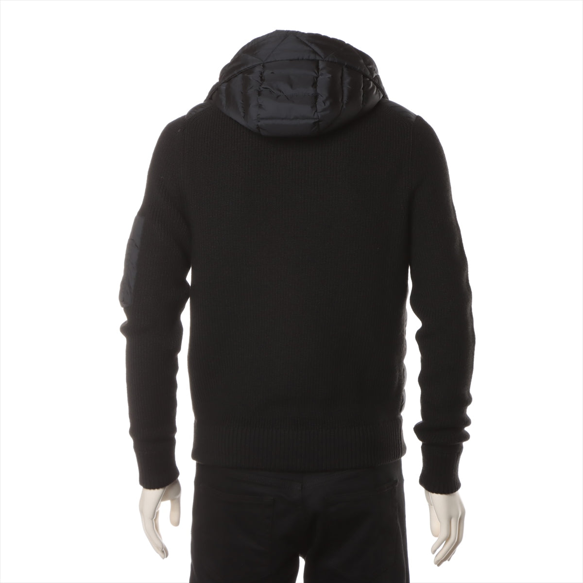 Moncler 18 years Wool & nylon Down jacket S Men's Black  Switch knit