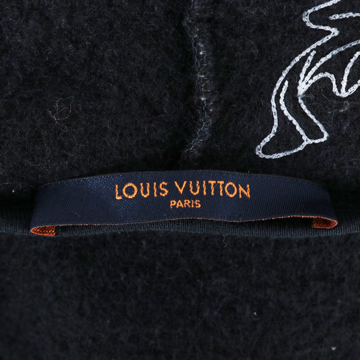 Louis Vuitton 20AW Wool Parker XL Men's Navy blue  RM202 flower embroidery