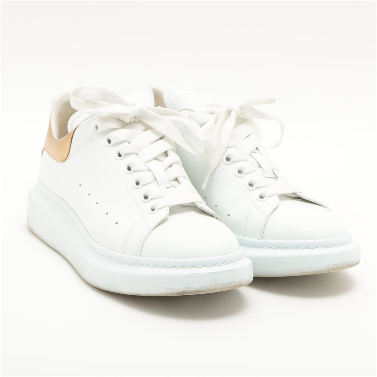 Alexander McQueen Leather Sneakers 43 Men's White x gold 553680 box There is a replacement string