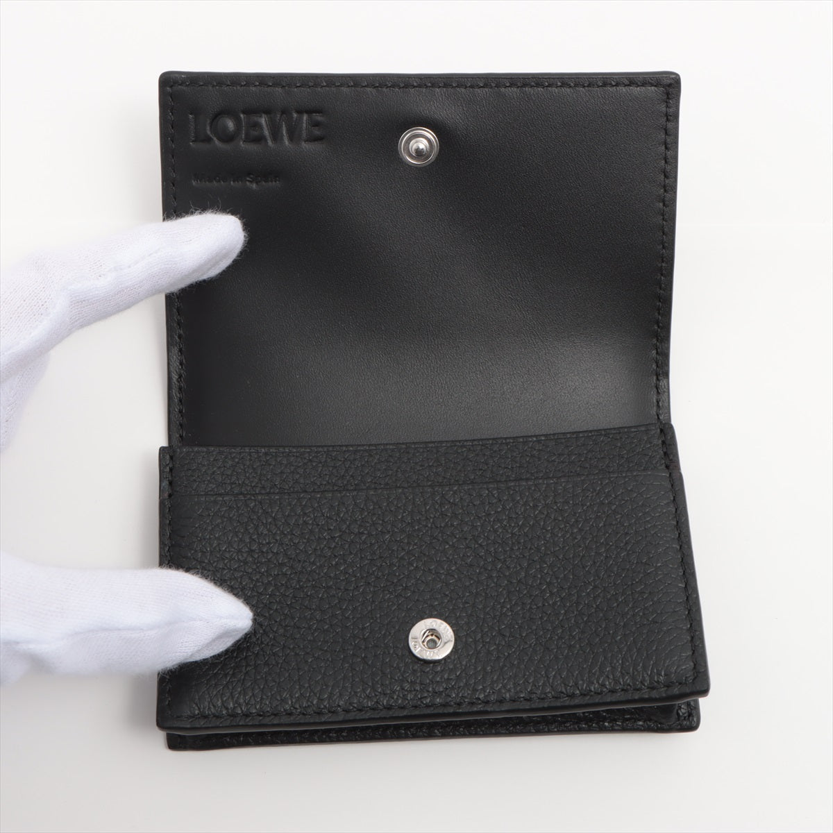 Loewe Anagram Leather Card case Black