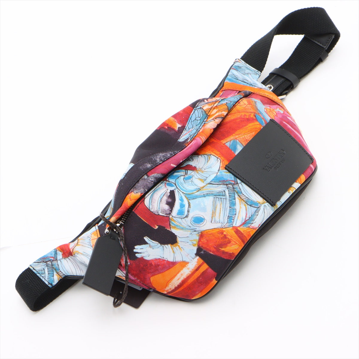Valentino Garavani Nylon & leather Sling backpack Multicolor