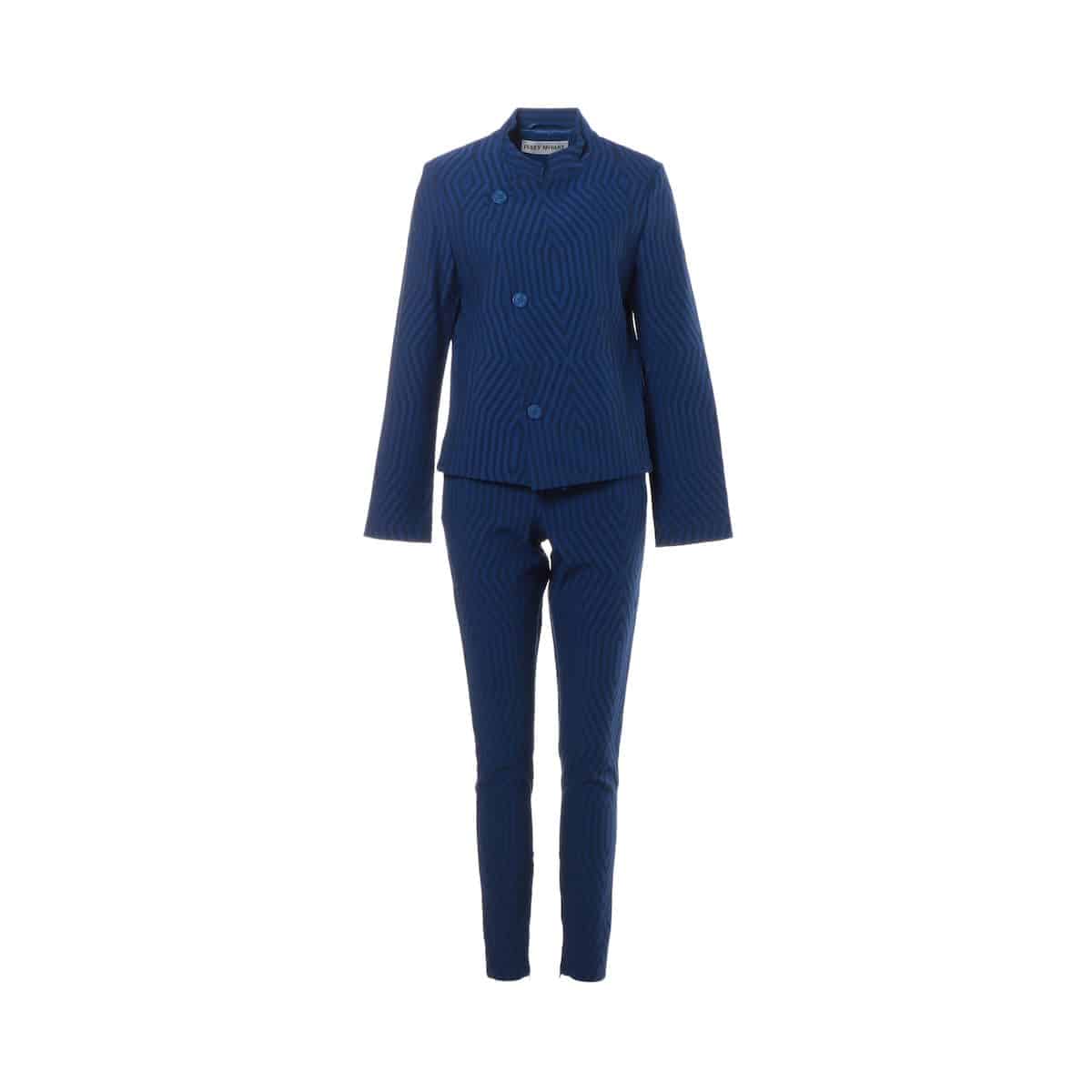 ISSEY MIYAKE Cotton & nylon Setup 2 jackets, 1 pant Blue  IM64FD504/IM64FF529