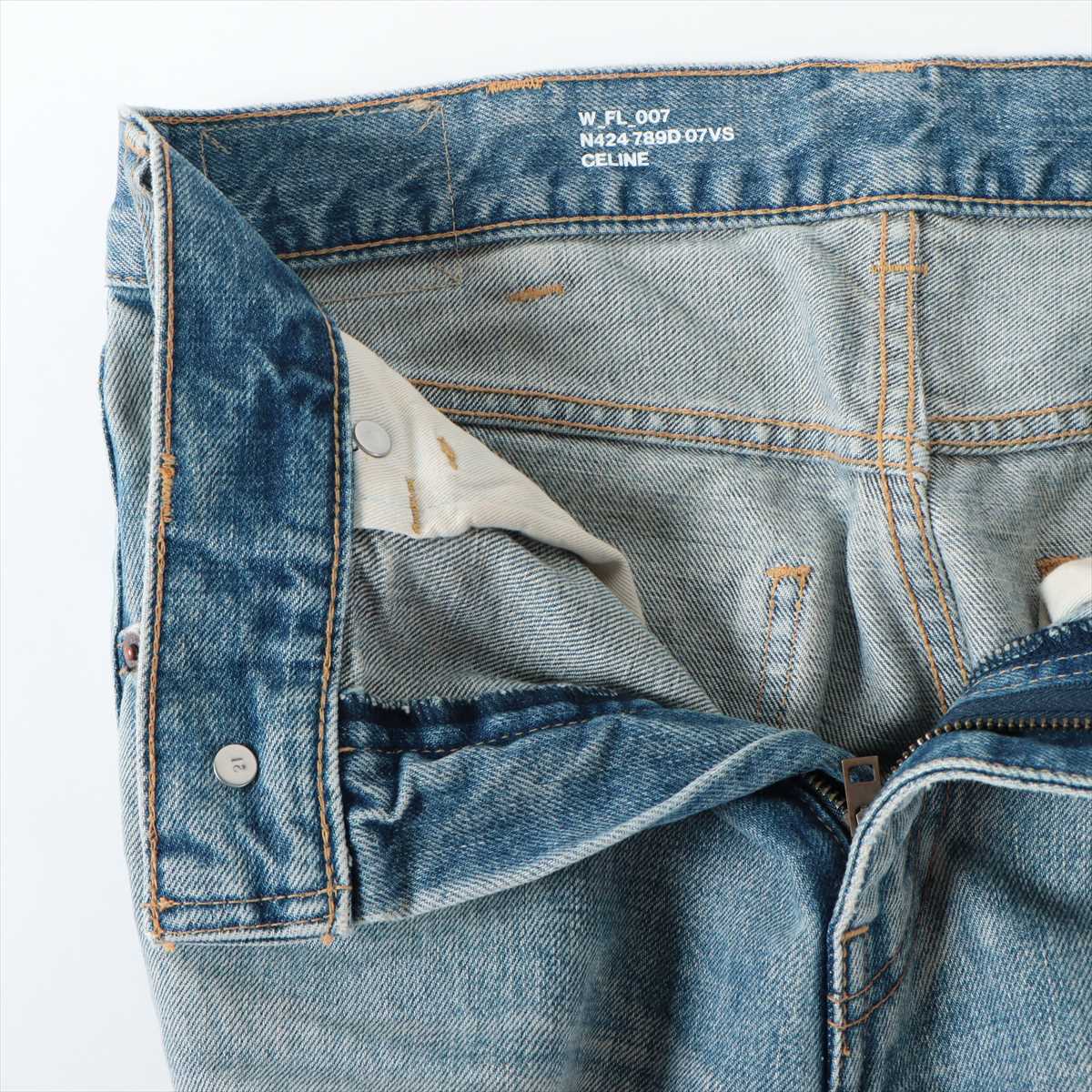 CELINE Cotton Denim pants 25 Ladies' Blue  cutoff