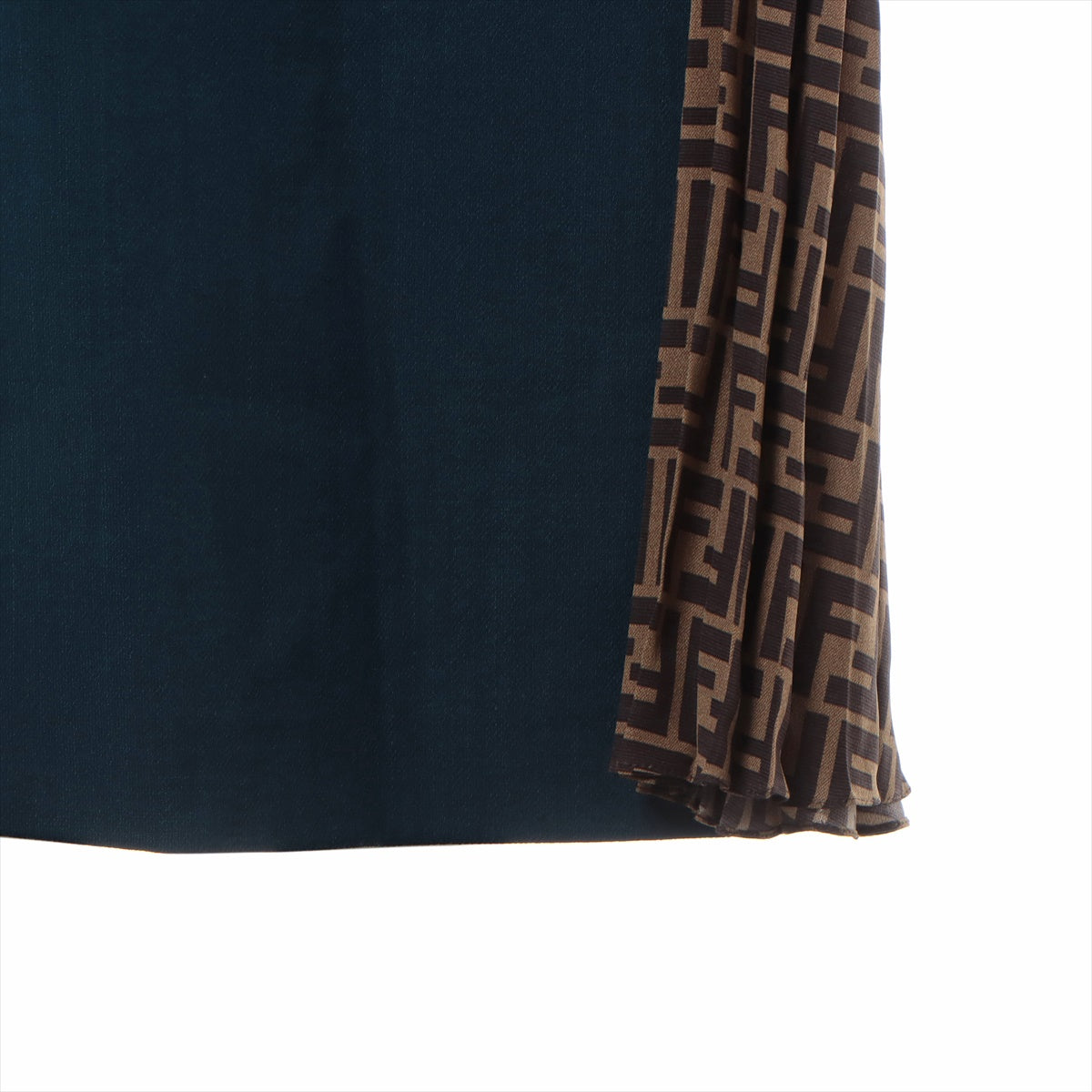 Fendi ZUCCa 19-year Wool Skirt 40 Ladies' Navy blue  FQ7127