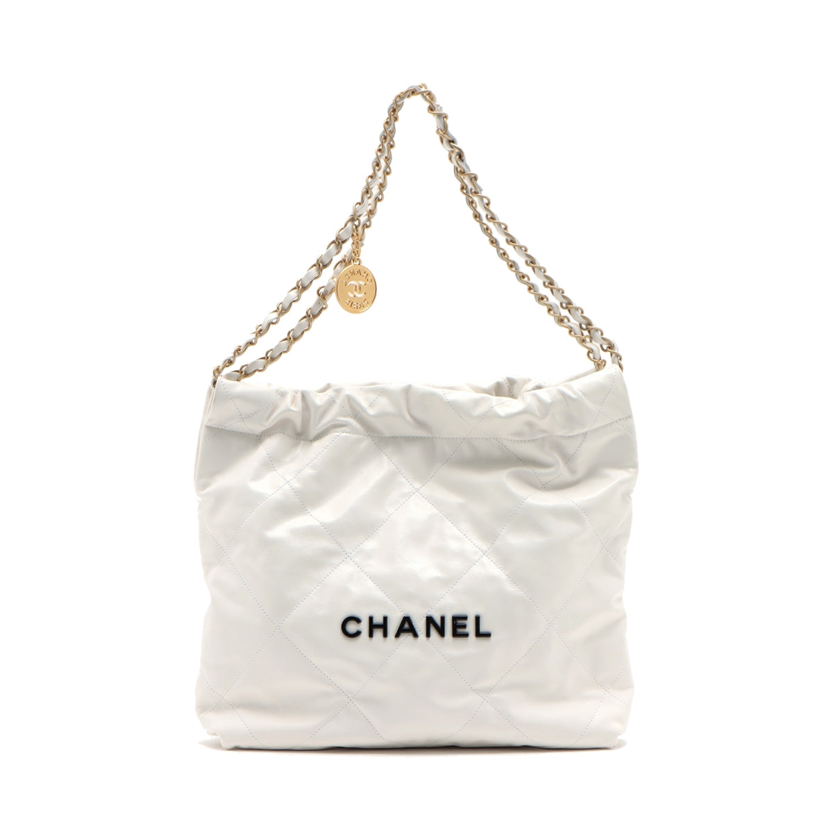 Chanel Chanel 22 small Calfskin 2way shoulder bag White Gold Metal fittings There is an IC chip